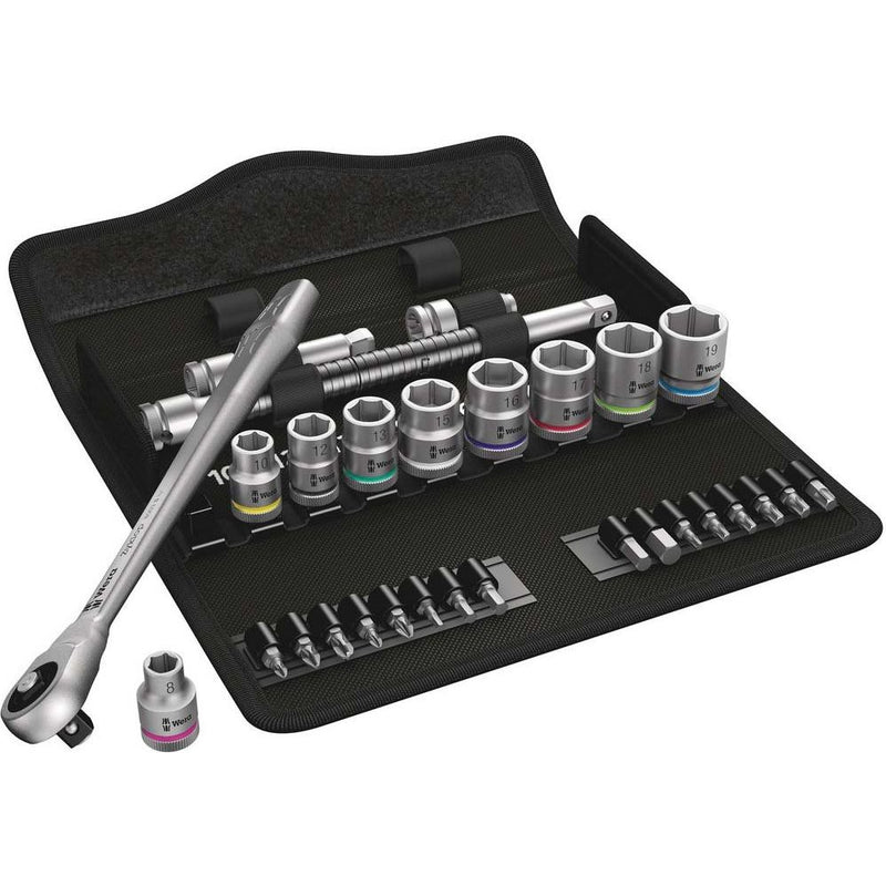 Wera - Werkzeugset Metall-Knarrensatz 004047 3/8"-Antrieb 29-tlg