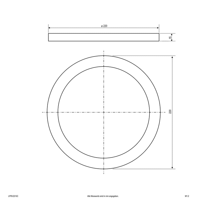 EVN Lichttechnik - Mechanisches Zubehör/Ersatzteile für Leuchten Gehäusering EDS-Optik LPRV2213C