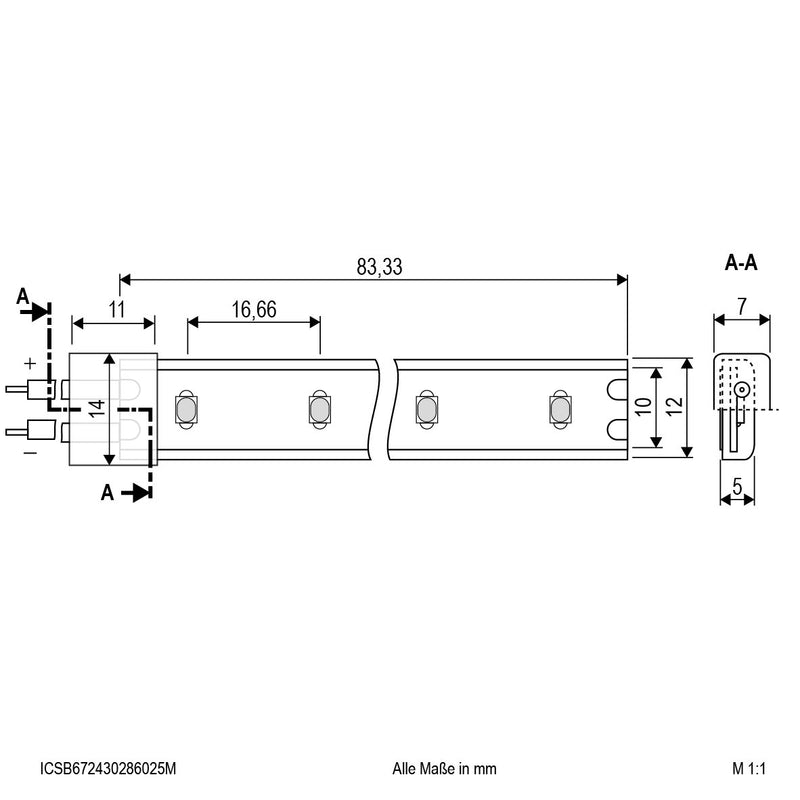 EVN Lichttechnik - Lichtschlauch/-band LED-Strip ICSB672430286025M 25m grün IC 24VDC