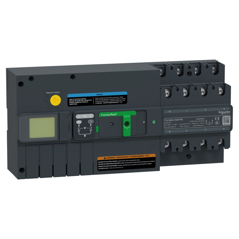 Schneider Electric - Lastschalter Netzumschaltung autom. TA16D4L1604TPE 160A 4P LCD 400VAC
