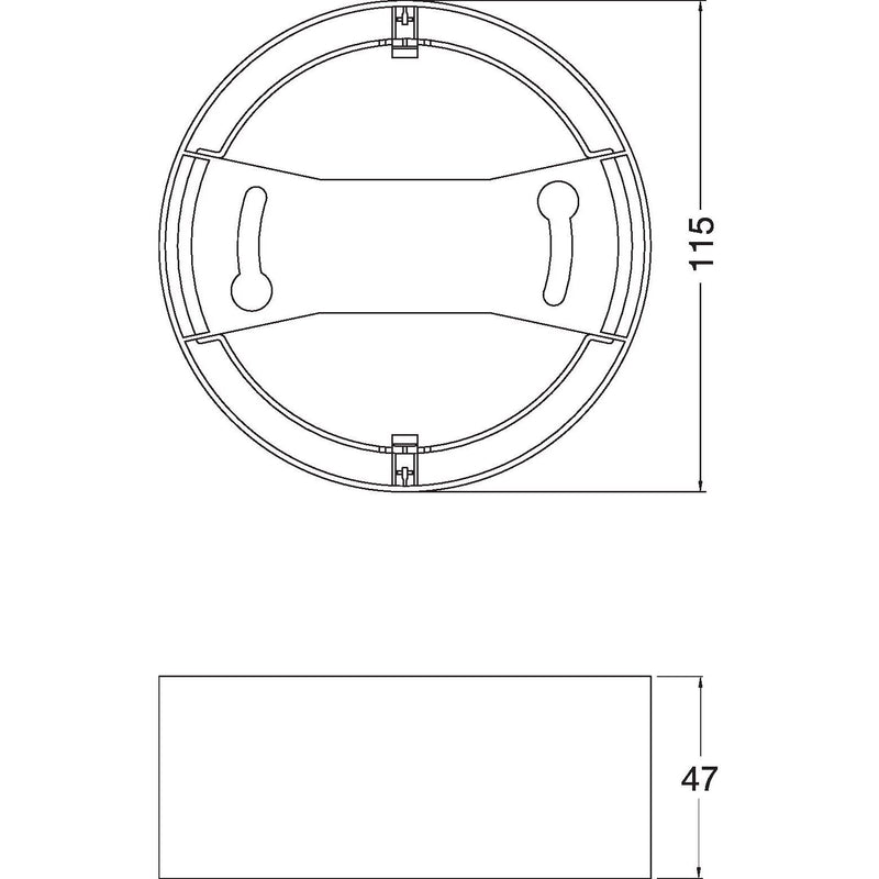 Ledvance - Mechanisches Zubehör/Ersatzteile für Leuchten Aufbaurahmen DLIP44FRAMEDN115WT DN115