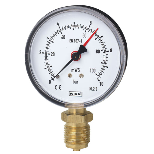 Wika Wiegand - Rohrfedermanometer Rohrfedmano 111.10.080 CU 9012532 1,6 bar 2.Tlg G1/2B