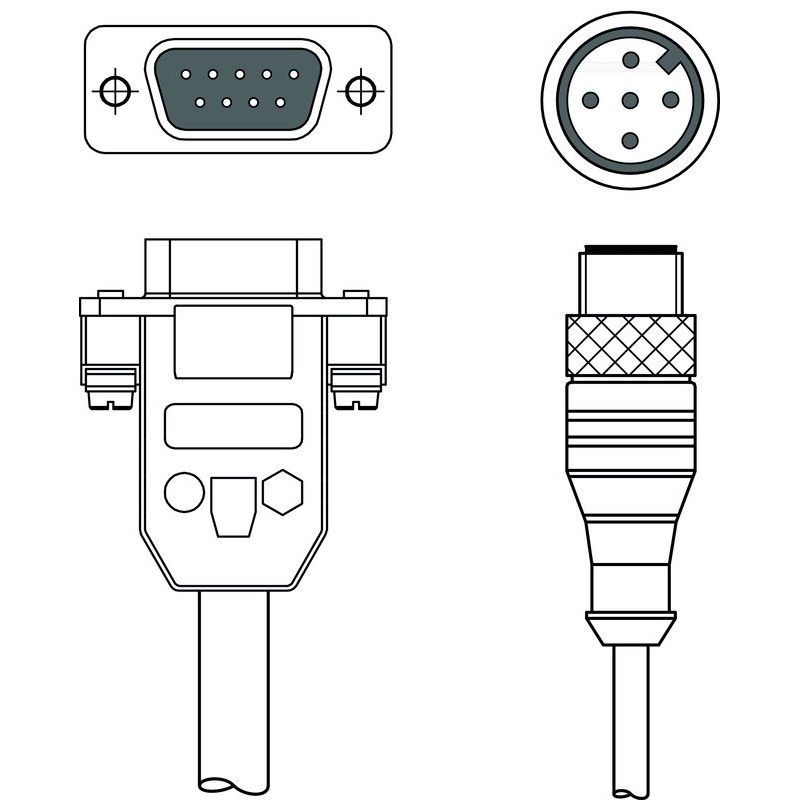 Leuze - Konfektioniertes Sensor-Aktor-Kabel Serviceleitung KB-Service-3000