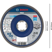 Bosch - Trenn-/Schleifscheibe PRO X571 2608619211 Fächerschleifscheibe