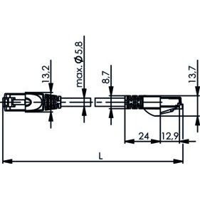 Telegärtner - Patchkabel Kupfer Industrie Patchkabel Cat5 gn 100008660 5,0m, SF/UTP, PVC