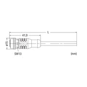 WAGO - Konfektioniertes Sensor-Aktor-Kabel Sensor-/Aktorleitung M12A 756-5301/040-100 Bu., axial,4-polig