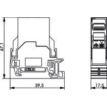 Telegärtner - Modularer Steckverbinder STX Tragschienen-Verbinder 100007441 mit USB-Kupplung 3.0