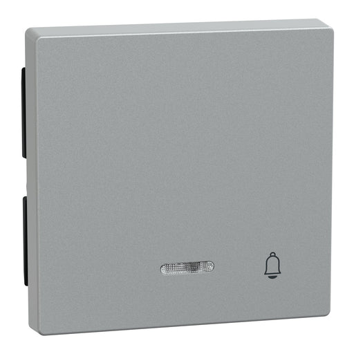 Merten - Abdeckung/Bedienelement für Installationsschalterprogramme Wippe Kontr.Fenster alu 430860 Aufdruck Klingel