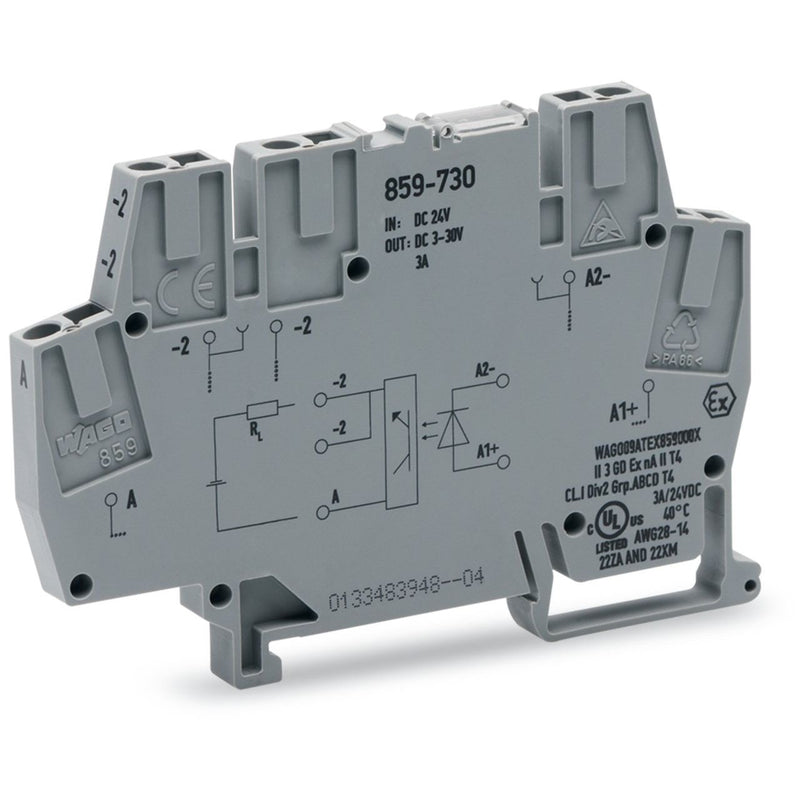 WAGO - Optokoppler Optokoppler-Klemme 859-730 24/3-30VDC 3A