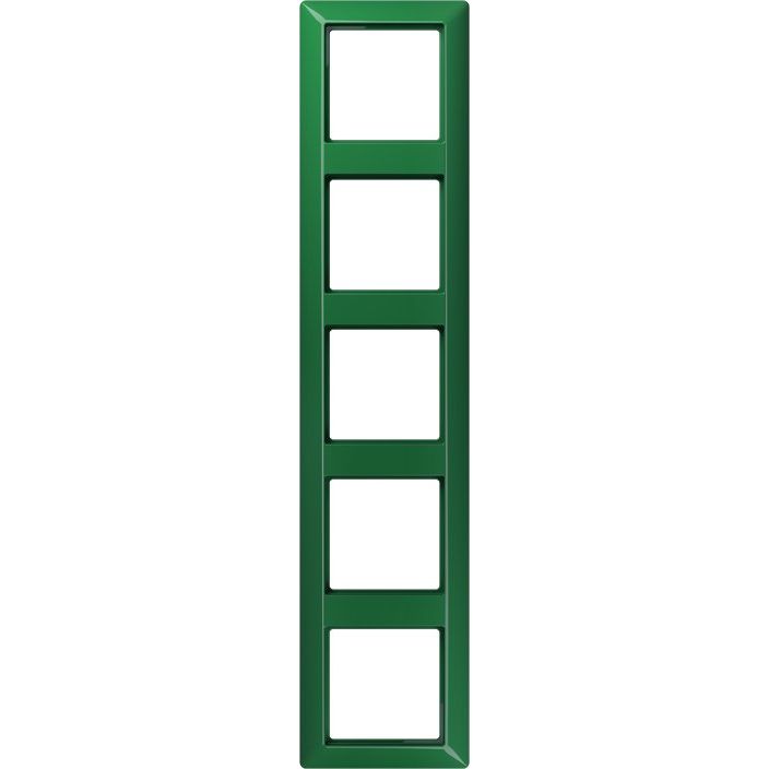 Jung - Abdeckrahmen Rahmen 5-fach gn AS 585 BF GN waage/senkrecht