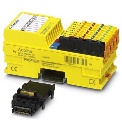Phoenix Contact - Feldbus, Dez. Peripherie - Digitales Ein-/Ausgangs-Modul Sicherheitsmodul AXL F PSDI8/4 1F 4 sichere Eingänge