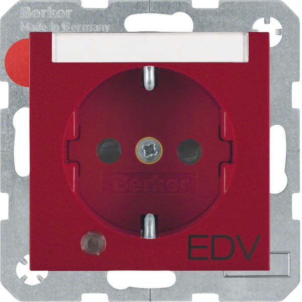 Berker - Steckdose SCHUKO-Steckdose rt matt 41101915 Kontroll-LED
