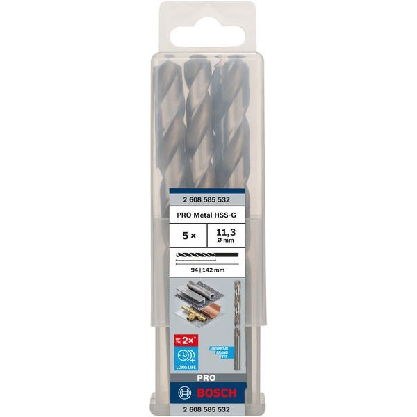 Bosch - Bohrer PRO Metal HSS-G 2608585532 Spiralbohrer 11,3 x
