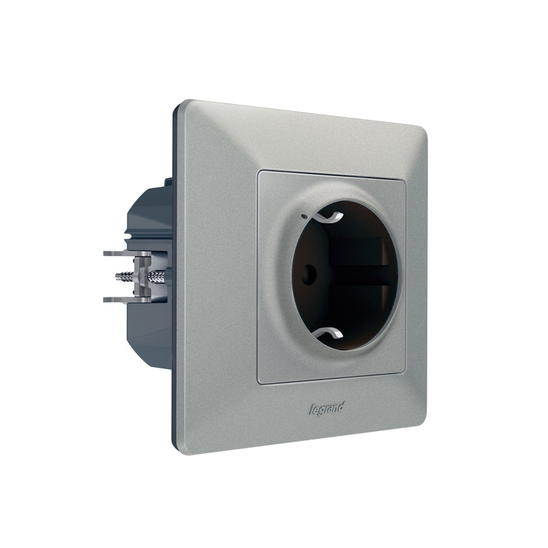 Legrand - Steckdose Schutzko-Steckdose Legrand 752394 Aluminium