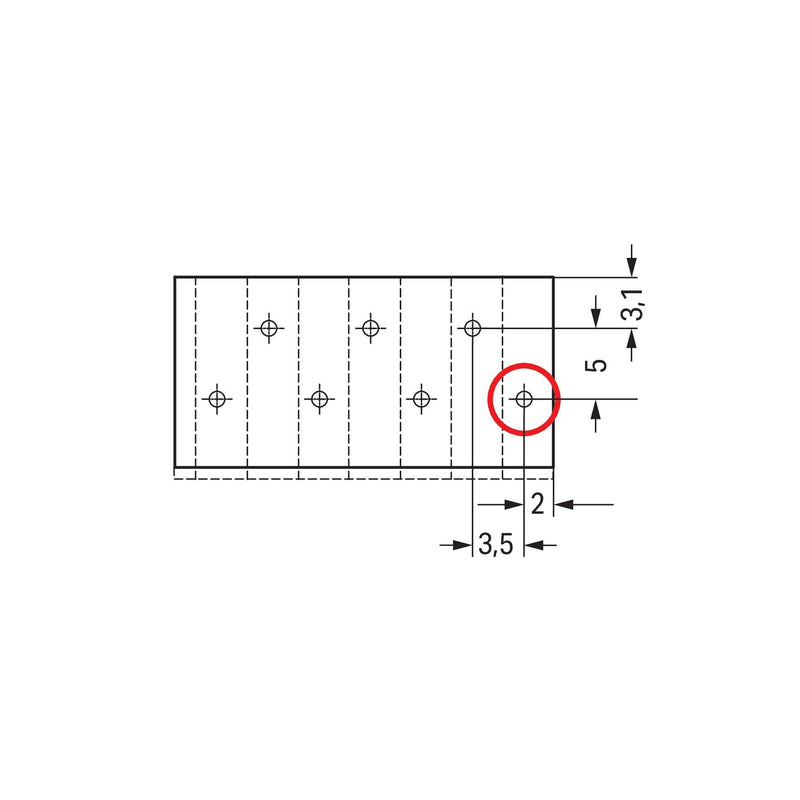 WAGO - Leiterplattenklemme 805-105 Drücker,1,5mm²,grau − 65 Stück