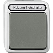 Merten - Installationsschalter Heizungs-Notschalter MEG3449-8029 2-polig, lichtgrau