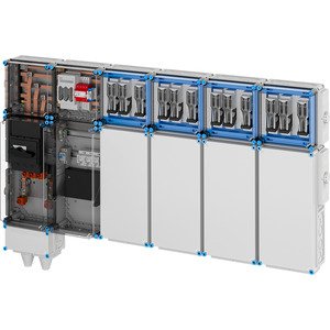 Hensel - Verteilerschrank für Energieversorgung Ladeverteiler Mi EV 44kW 12001 b. z. 12 Doppelladep