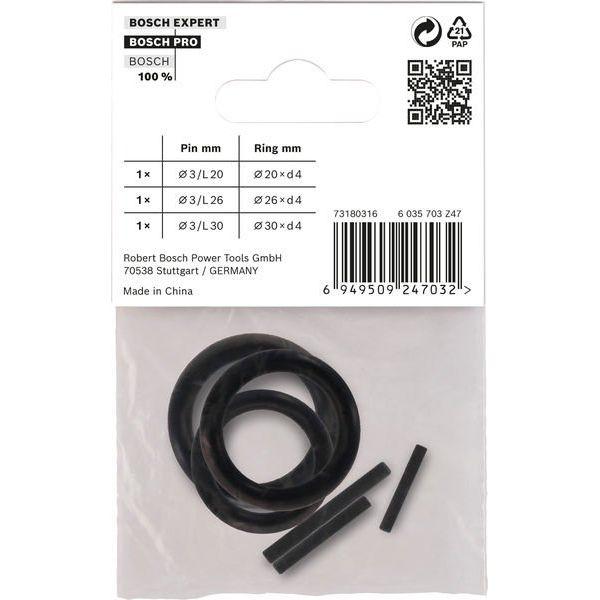 Bosch - Steckschlüsselset Set mit Haltering und 2608003066 Stift für PRO Impact