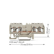 WAGO - Durchgangs-Reihenklemme 4-Leiter-Durchgangsklemme 280-999 Ex e II geeignet − 100 Stück