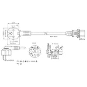 EFB-Elektronik - Netzanschlussleitung Netzleitung CEE 7/7 EK504.0,5V2 sw 0,5m, 3x0.75qmm