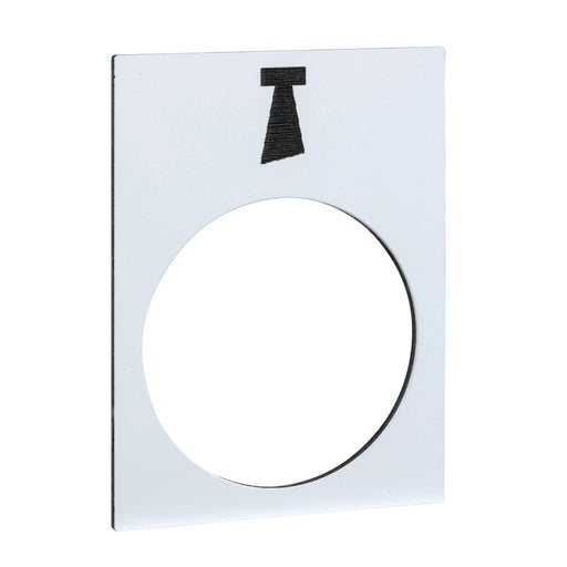 Schneider Electric - Bezeichnungsschild für Befehlsgeräte Symbolschild ZB2BY4932 ws (Hupe) − 10 Stück
