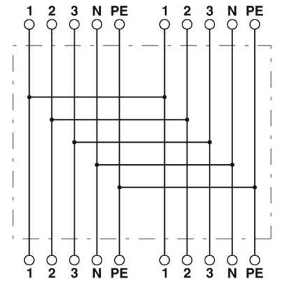 Phoenix Contact - Kompaktverteiler für steckbare Gebäudeinstallation H-Verteiler QPD H 4PE2,5 BK 20A