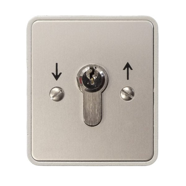 Kaiser Nienhaus - Jalousieschalter/-taster 2-seitiger Taster Aufputz 322100 Frontplatte ALU elox
