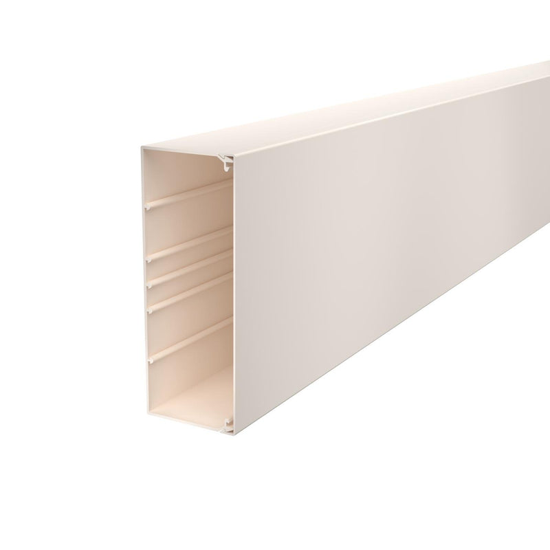 OBO Bettermann - Leitungsführungskanal Wand+Deckenkanal m.Obert. WDK80210CW 80x210mm,PVC − 8 Meter