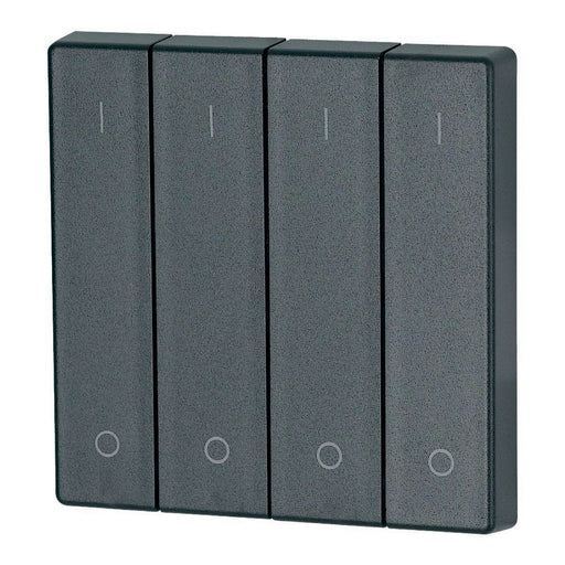 Eaton - Abdeckung/Bedienelement für Installationsschalterprogramme Wippe 4-fach CWIZ-04/14 I/0, anthrazit − 1 Stück by Eaton

