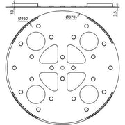 DEHN - Sockel für Fangeinrichtung Blitzschutz Unterlegplatte Kunststoff ULP KS D370 SW D370mm sw