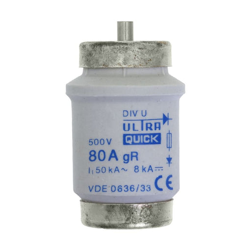 Eaton - D-Sicherungseinsatz Sicherungseinsatz Nieders. FUSE 80A D#80D125R 80A AC 500V 50kA − 3 Stück