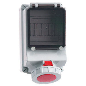 Bals Elektrotech - CEE-Steckdose abschaltbar, abgesichert (IEC 60309) Wandsteckdose abgesichert 15001 63A 4p 400V 6h IP67