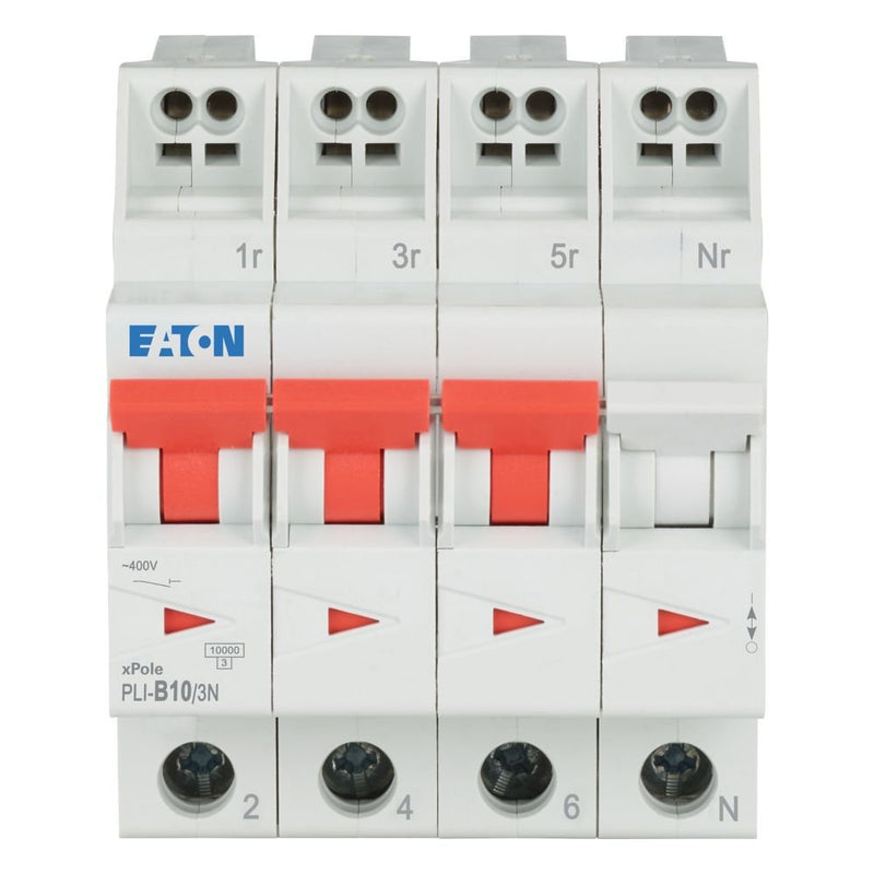 Eaton - Leitungsschutzschalter PLI-B10/3N B 10A, 3p+N Steckkl