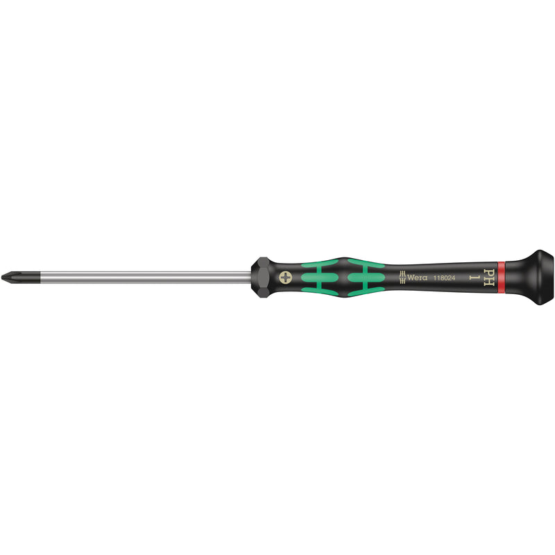 Wera - Kreuzschlitz-Schraubendreher Elektron. Schraubendreher 118024 Kreuz, PH 1x80mm
