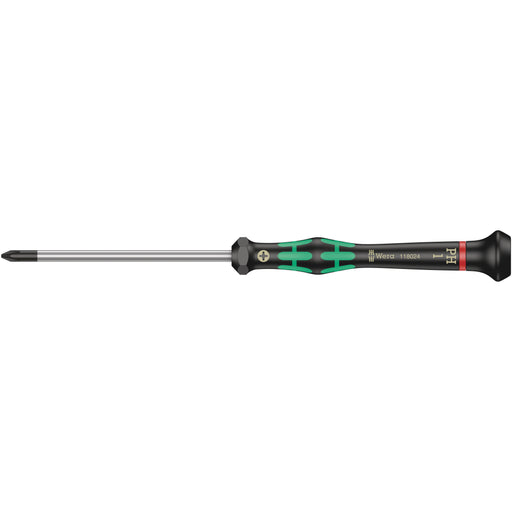 Wera - Kreuzschlitz-Schraubendreher Elektron. Schraubendreher 118024 Kreuz, PH 1x80mm