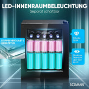 Bomann DA - Kühlschrank Glastürkühlgerät KSG 7291 sw 46L