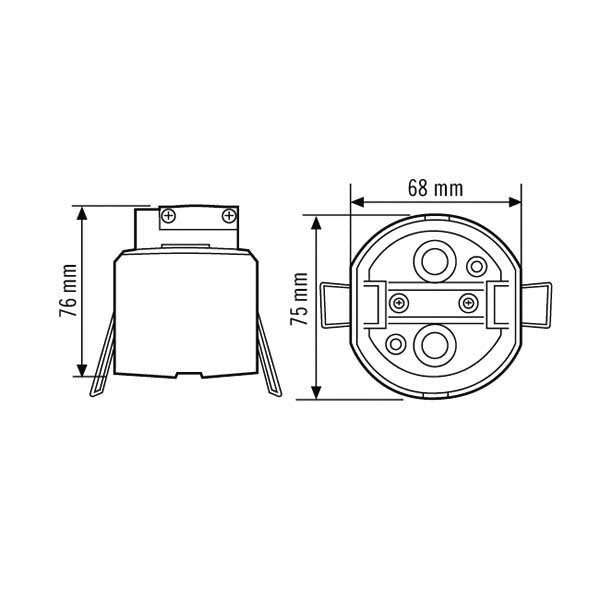 ESYLUX - Zubehör/Ersatzteile für Bewegungsmelder Deckeneinbaudose STANDARD #EM10210815 360i/8 DALI ADR f.PD