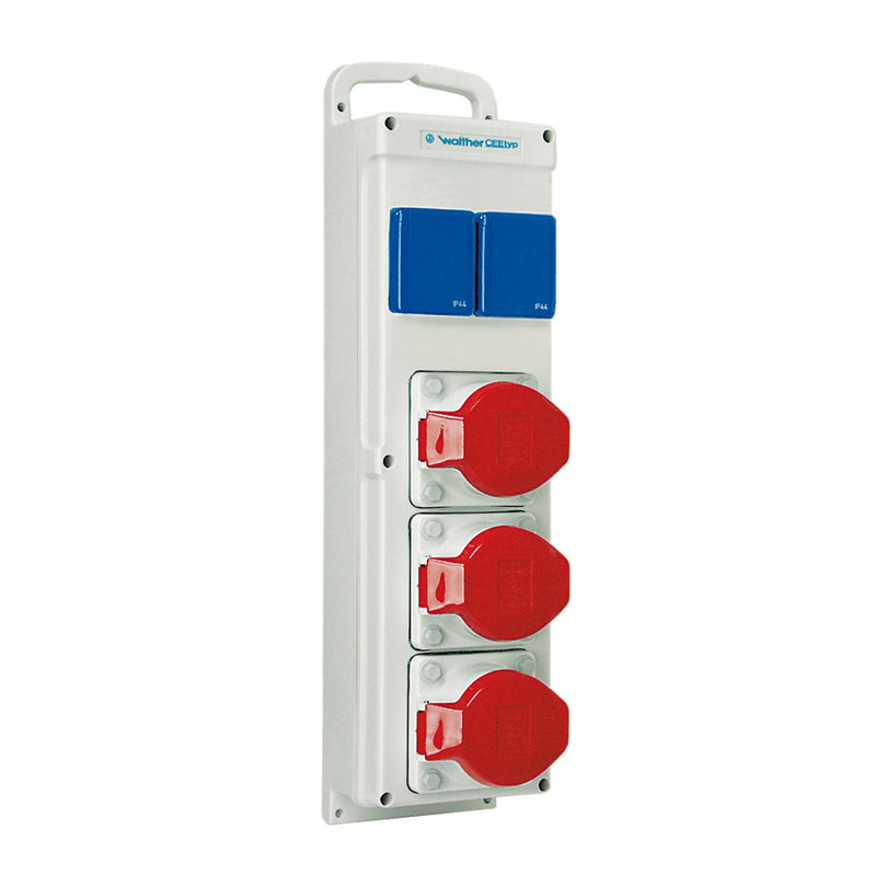 Walther Werke - CEE-Steckdosen-Kombination (IEC 60309) Steckdosenleiste 6500301 Tragb. Kunststoff