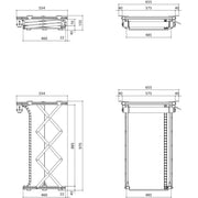 Vogels - Halterung für Audio-/Videosysteme Projektor-Deckenlift PPL2100 si 7021004 81,5cm,max.30kg