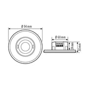 ESYLUX - Bussystem-Bewegungsmelder Design-Präsenzmelder PD-FLAT #EP10427916 rund schwarz