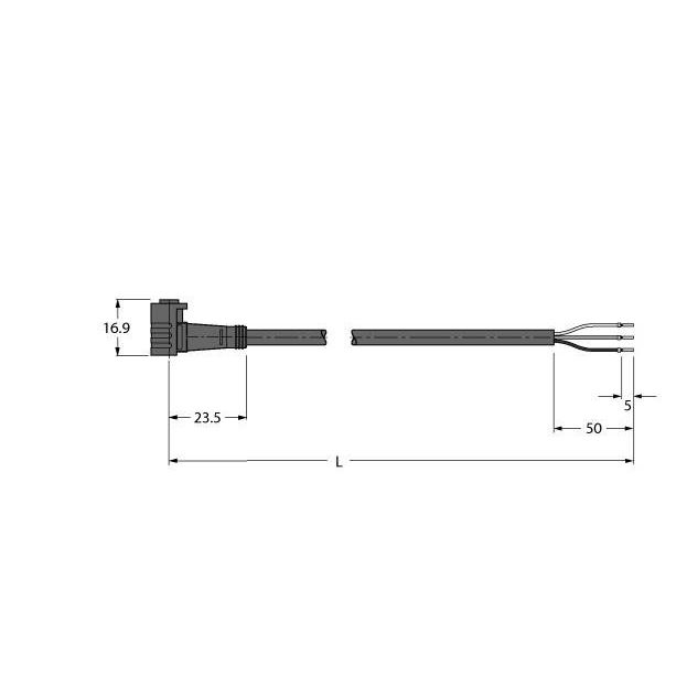 Turck - Konfektioniertes Sensor-Aktor-Kabel Aktuator- u. Sensorleitung PKW3Z-2/TXL PUR − 1 Stück