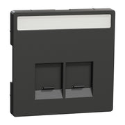 Merten - Einsatz/Abdeckung für Kommunikationstechnik Zentralplatte 2f.anth MEG4574-6034 Electric-Connector