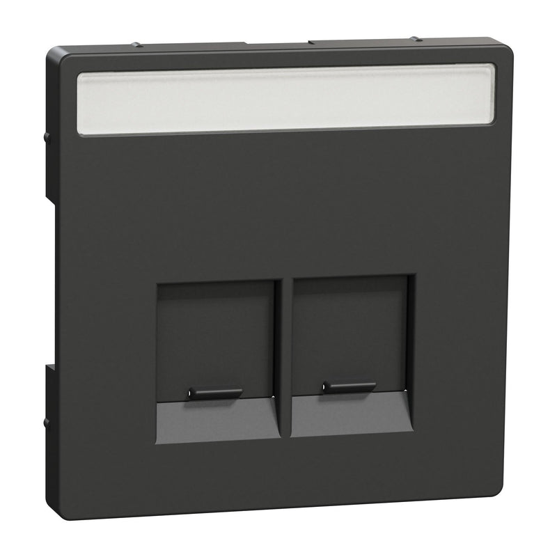 Merten - Einsatz/Abdeckung für Kommunikationstechnik Zentralplatte 2f.anth MEG4574-6034 Electric-Connector