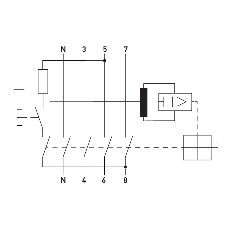 Doepke - Fehlerstrom-Schutzschalter FI-Schalter DFS4 100-4/0,50-A S