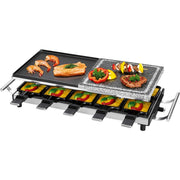 PROFICOOK - Raclette m.heißem Stein PC-RG1144 inox 10Pfännchen