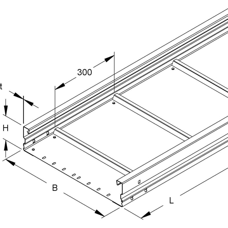 Niedax - Kabelrinne Weitspannkabelrinne WRU 105.200/3 − 3 Meter