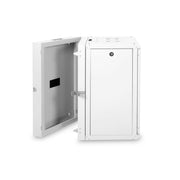 DIGITUS - Netzwerk-/Serverschrank Wandschrank mit Glastür DN-19 16-U-3 RAL 7035 H=802mm