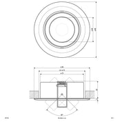 EVN Lichttechnik - Downlight/Strahler/Flutlicht Einbauleuchte alu 447 128 12V GX5,3 50W