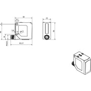 Ipf Electronic - Optischer Abstandssensor Sensor Laser, Taster PT230020 50x50x23mm, Sn:100-5