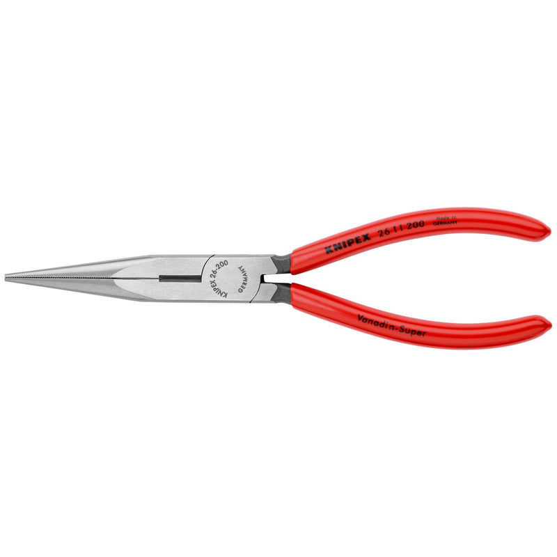Knipex - Flachzange Flachrundzange 26 11 200 mit Schneide, 200mm